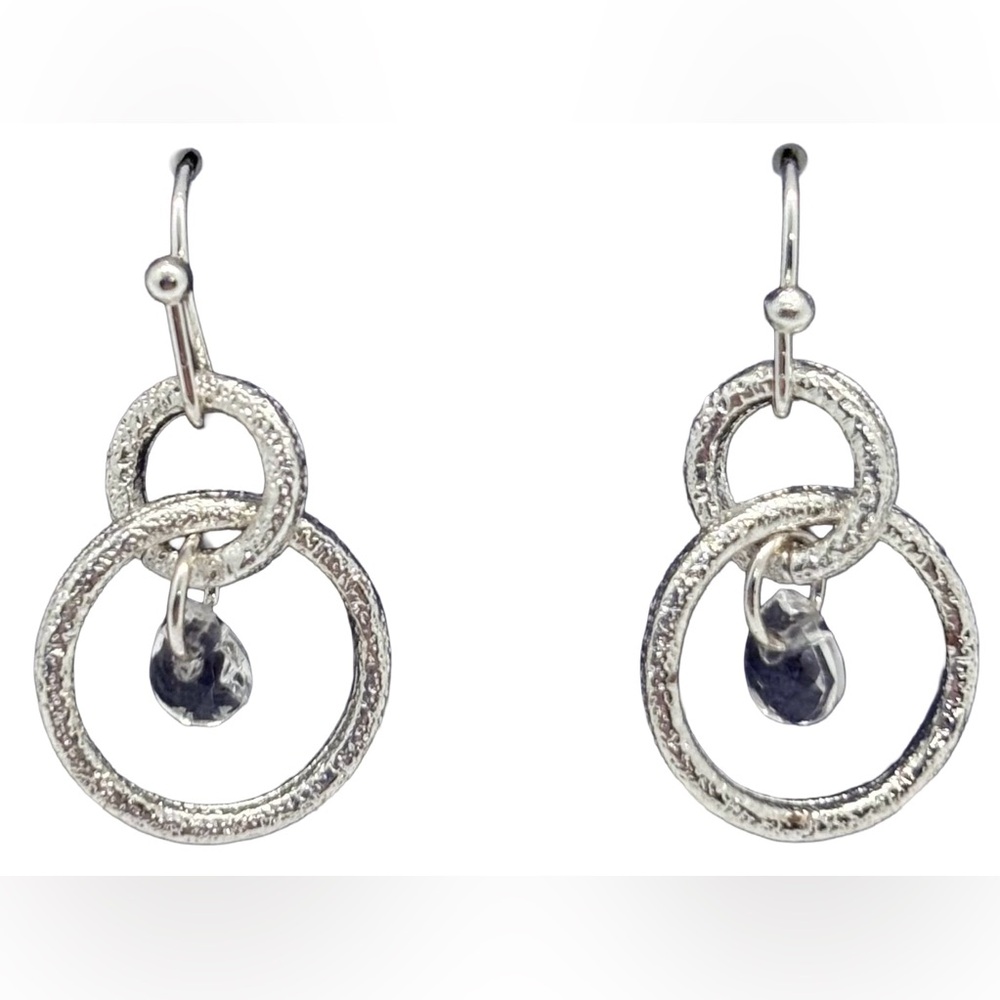 New Freedom Silver Circles Dangle Earrings